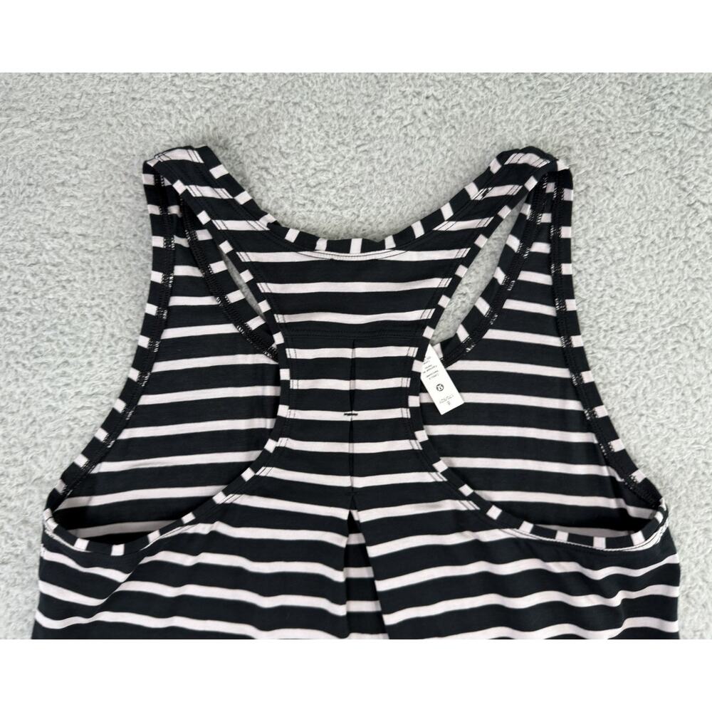 Lululemon Love Tank Pleated Yachtie Stripe Black Chrome Size 8 - Picture 10 of 11